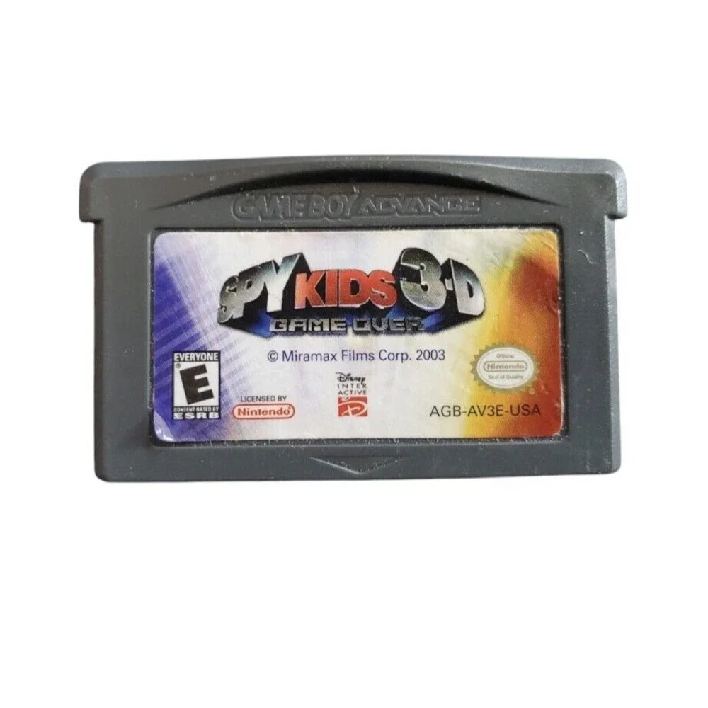Nintendo Game Boy Advance GBA Spy Kids 3D Game Over Cartridge No Box